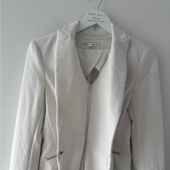 VERONICA BEARD Scuba White Jacket 2 - Picture 8 of 12